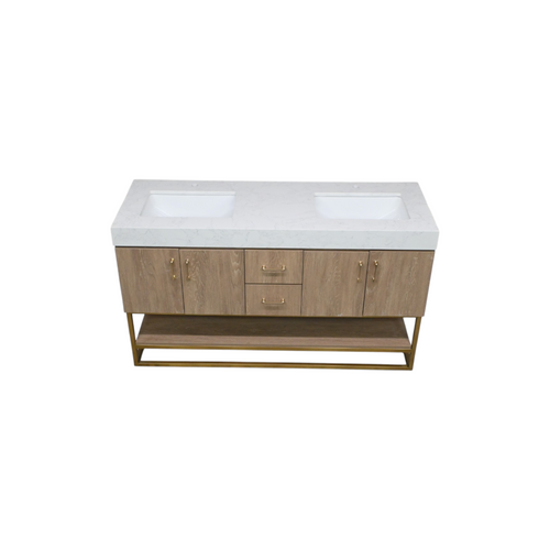 Vinnova Alistair Double Bathroom Vanity With Engineered Stone Top, image 7