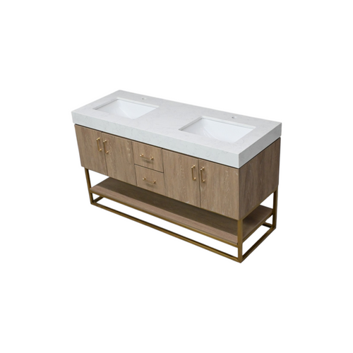 Vinnova Alistair Double Bathroom Vanity With Engineered Stone Top, image 8