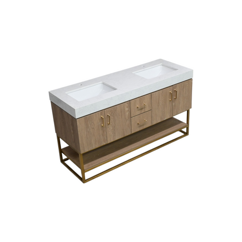 Vinnova Alistair Double Bathroom Vanity With Engineered Stone Top, image 9