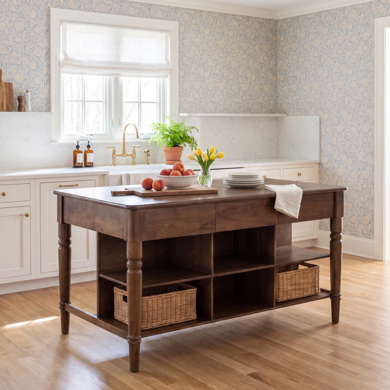 Birch Lane Darian Kitchen Island Brown