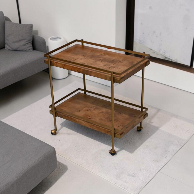 Worlds Away Cash Metal Bar Cart