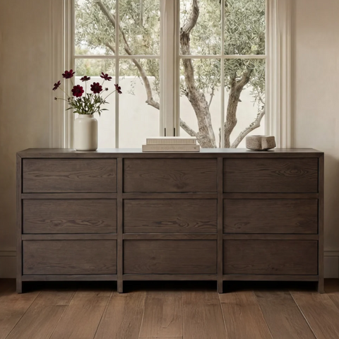 Moe's Home Collection Jenson 9 Drawer Dresser Brown