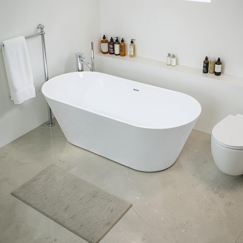 WoodBridge Cove Soaking Acrylic Bathtub B1701 -BG-Drain &O, image 1