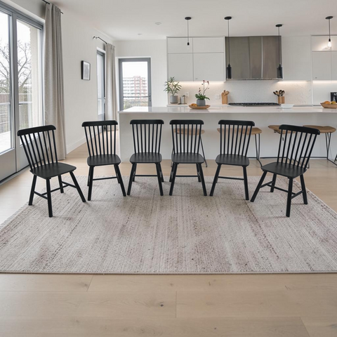 George Oliver Mid-Century Solid Wood Windsor Dining Chairs, Zero-Benzene Water-Based Paint Farmhouse Side Chairs with Spindle Back for Dining Room Kitchen & More (Set of 6)