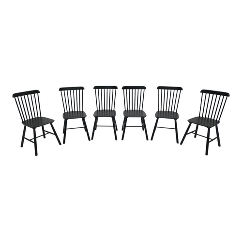 George Oliver Mid-Century Solid Wood Windsor Dining Chairs, Zero-Benzene Water-Based Paint Farmhouse Side Chairs with Spindle Back for Dining Room Kitchen & More (Set of 6), image 2