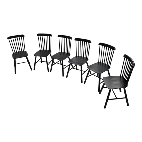 George Oliver Mid-Century Solid Wood Windsor Dining Chairs, Zero-Benzene Water-Based Paint Farmhouse Side Chairs with Spindle Back for Dining Room Kitchen & More (Set of 6), image 5