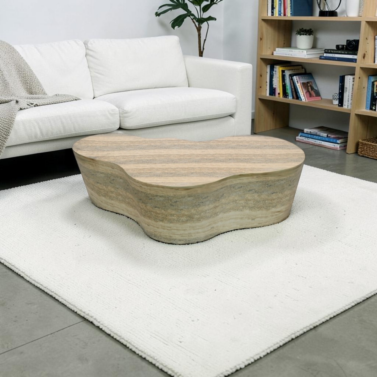 TOV Slab Concrete Indoor/Outdoor Coffee Table