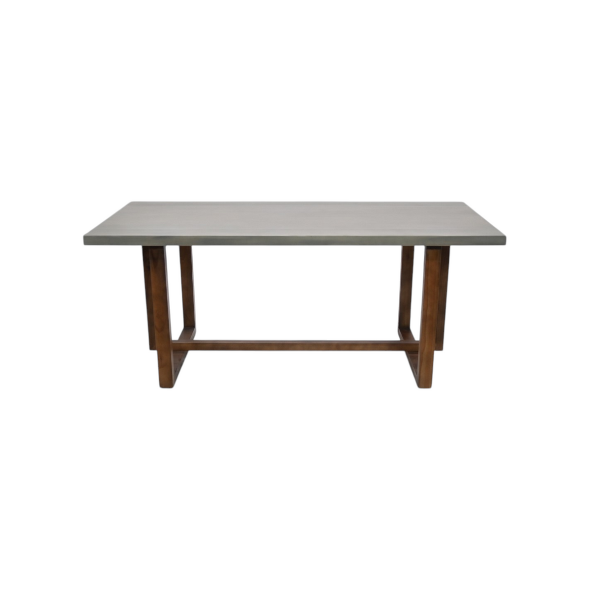 17 Stories Rectangular Solid Wood Dining Table in Cement Gray