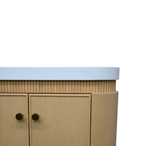 Ancerre Designs Aston Bath Vanity Set in American Oak Finish with Alpine White Quartz Top, image 10