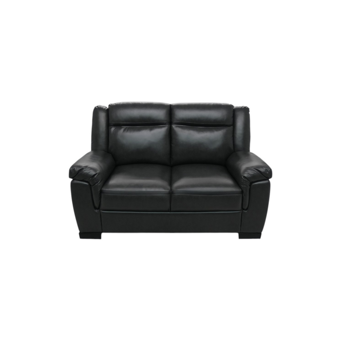 Latitude Run Jacob Grey Contemporary Faux Leather Loveseat With Pillow Top Arms, image 2