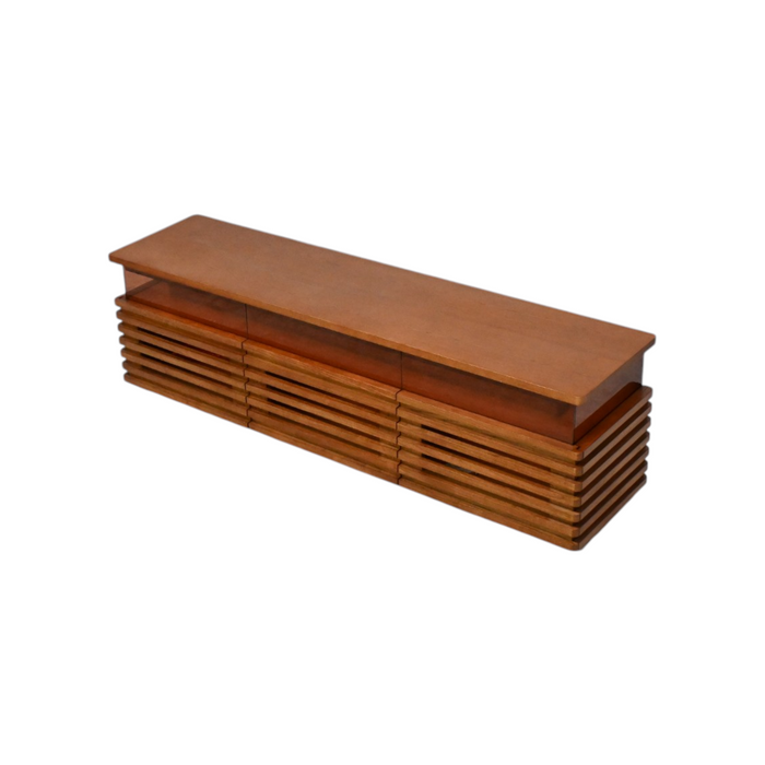 POVISON Selene Slatted Media Console With LED Lighting, image 3