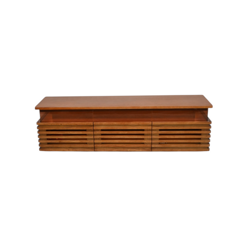 POVISON Selene Slatted Media Console With LED Lighting, image 2