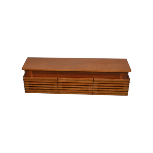 POVISON Selene Slatted Media Console With LED Lighting, image 4