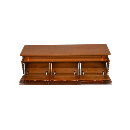 POVISON Selene Slatted Media Console With LED Lighting, image 8