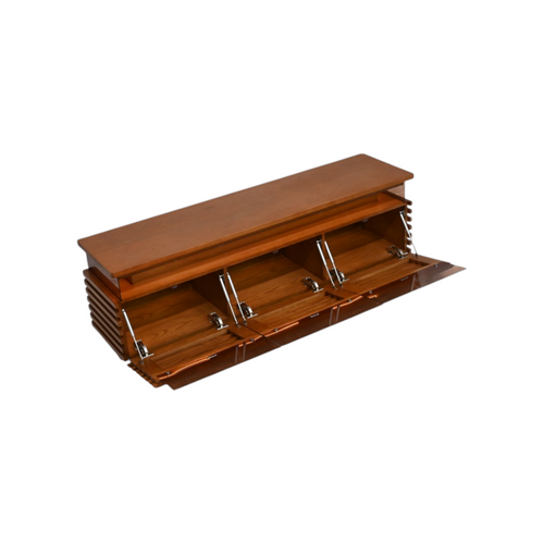 POVISON Selene Slatted Media Console With LED Lighting, image 9