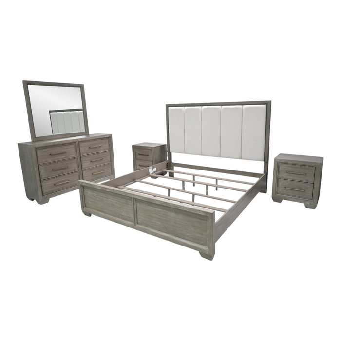 Roundhill Furniture Ennesley 5 Piece Upholstered Bedroom Set, image 2