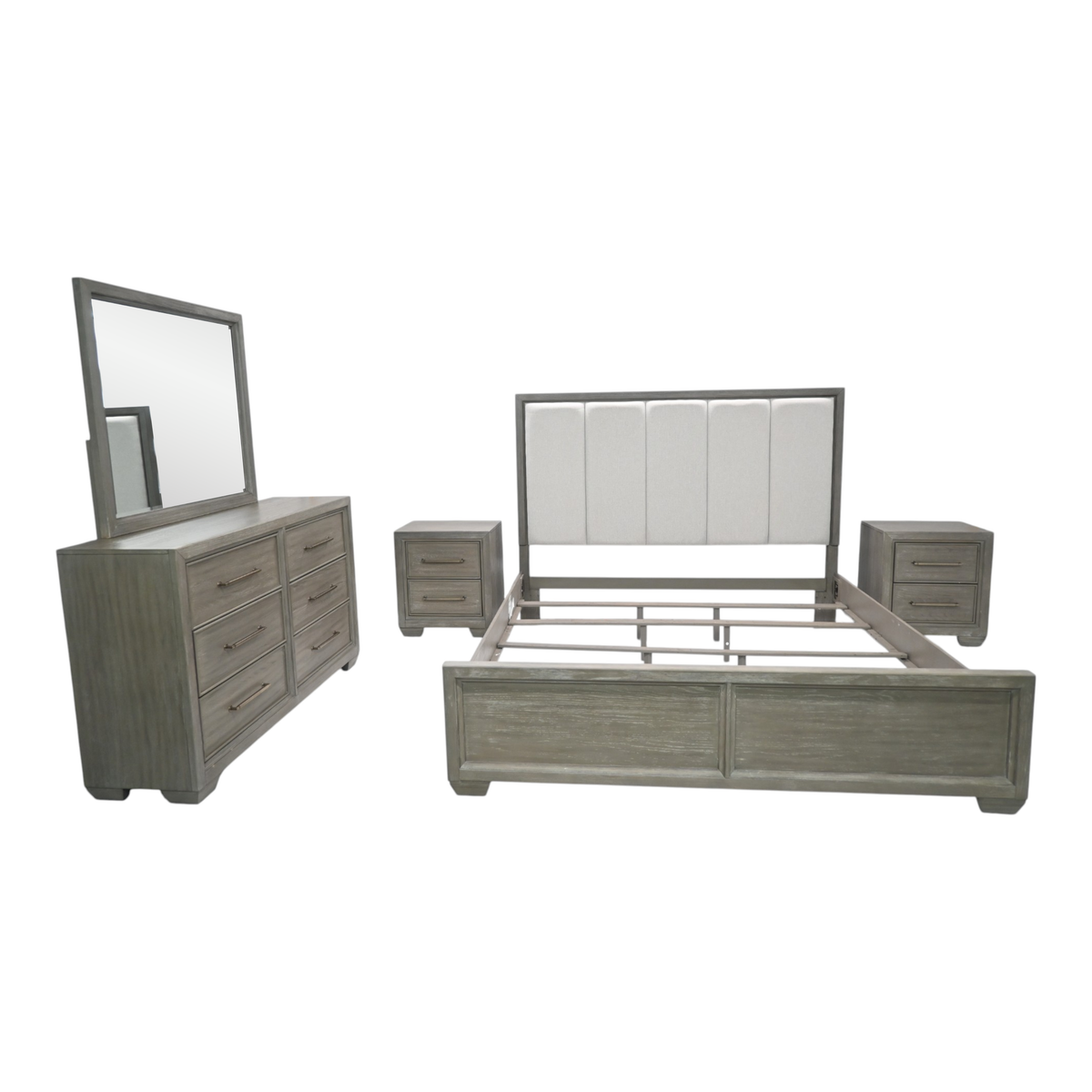 Roundhill Furniture Ennesley 5 Piece Upholstered Bedroom Set