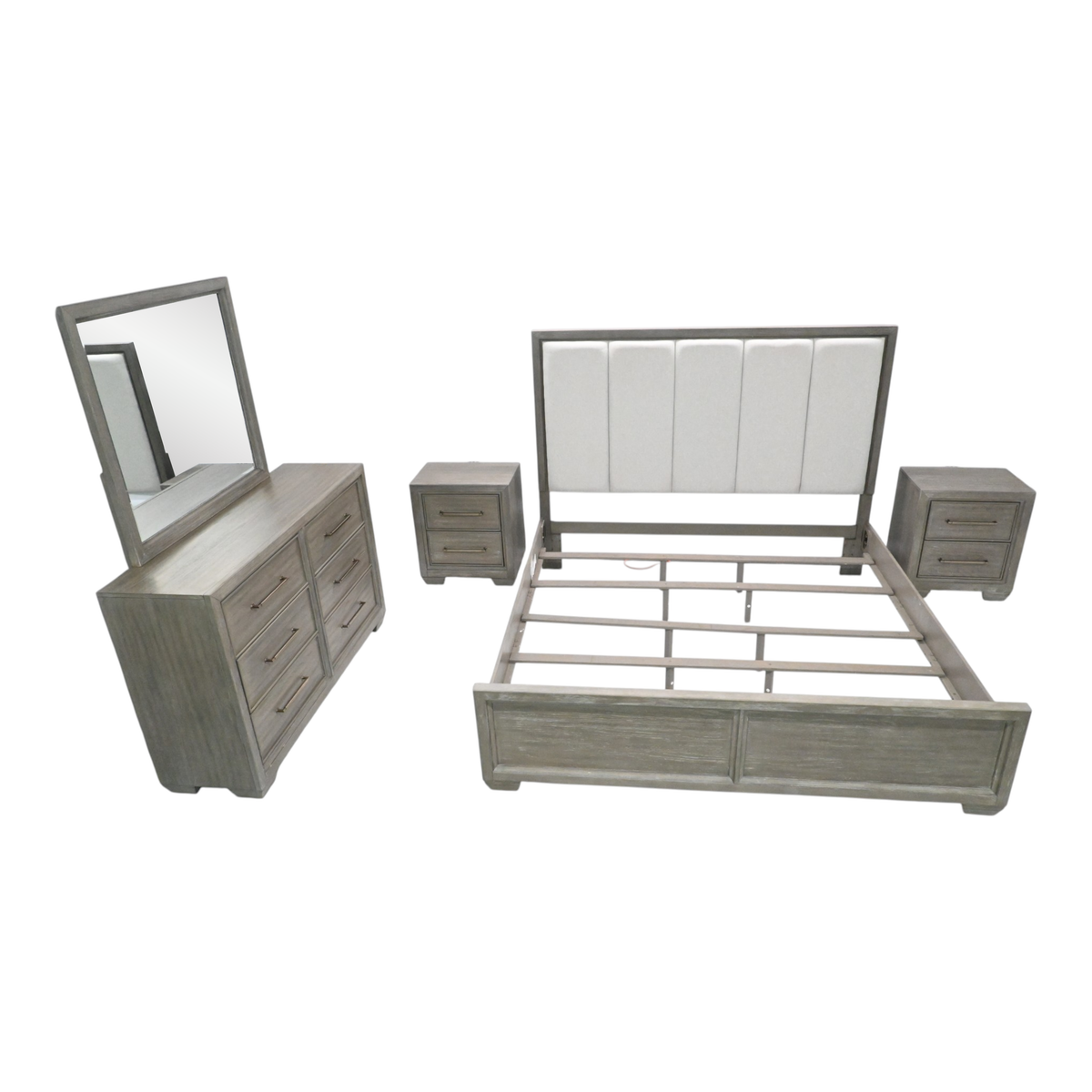 Roundhill Furniture Ennesley 5 Piece Upholstered Bedroom Set