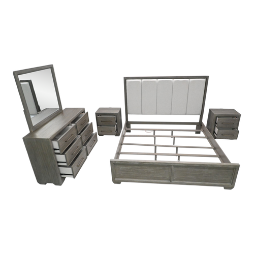 Roundhill Furniture Ennesley 5 Piece Upholstered Bedroom Set, image 6