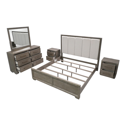 Roundhill Furniture Ennesley 5 Piece Upholstered Bedroom Set, image 8