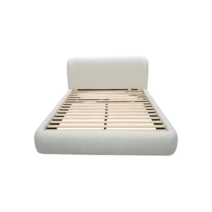 Latitude Run Modern Upholstered Queen Platform Bed with Wingback Headboard and Rounded Corners, Low Profile Platform, image 2