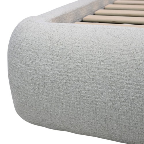 Latitude Run Modern Upholstered Queen Platform Bed with Wingback Headboard and Rounded Corners, Low Profile Platform, image 6