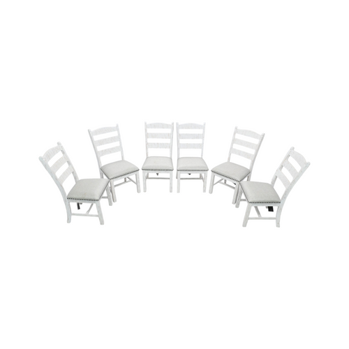 One Allium Way Signature Design By Ashley Valebeck Vintage Farmhouse Cushioned Dining Chair, Whitewash Set of 6, image 4