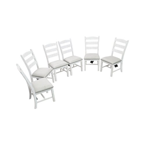 One Allium Way Signature Design By Ashley Valebeck Vintage Farmhouse Cushioned Dining Chair, Whitewash Set of 6, image 3