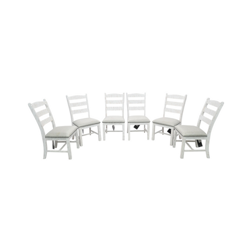 One Allium Way Signature Design By Ashley Valebeck Vintage Farmhouse Cushioned Dining Chair, Whitewash Set of 6, image 2