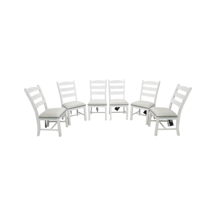 One Allium Way Signature Design By Ashley Valebeck Vintage Farmhouse Cushioned Dining Chair, Whitewash Set of 6, image 2