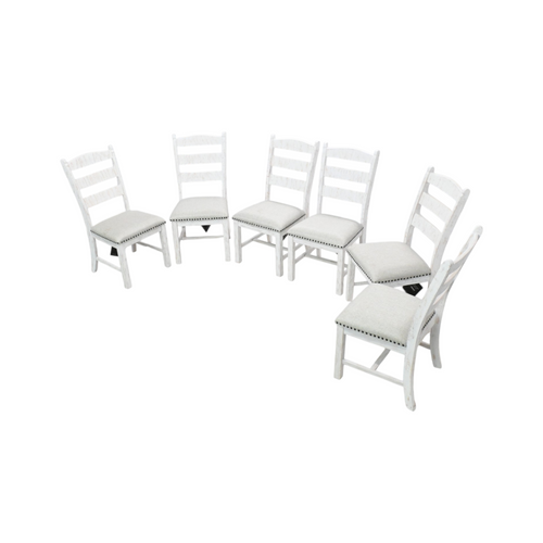 One Allium Way Signature Design By Ashley Valebeck Vintage Farmhouse Cushioned Dining Chair, Whitewash Set of 6, image 5