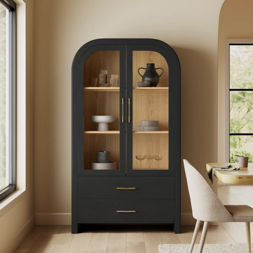 Joss & Main Decker Liam Solid Wood Tall Cabinet, image 1