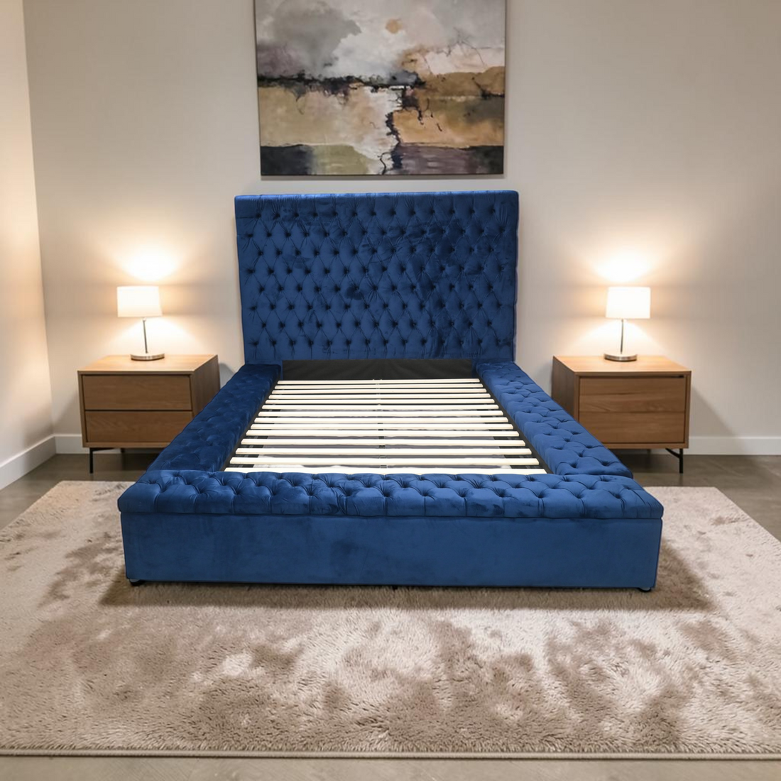 Everly Quinn Johnnay Upholstered Platform Queen Storage Bed