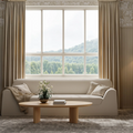 Caloroso Nuvora Modern Deep Seat Upholstered Skirted Sofa, Slope Arm Coastal Couch, Seats 3 for Living Room, Fully Assembled