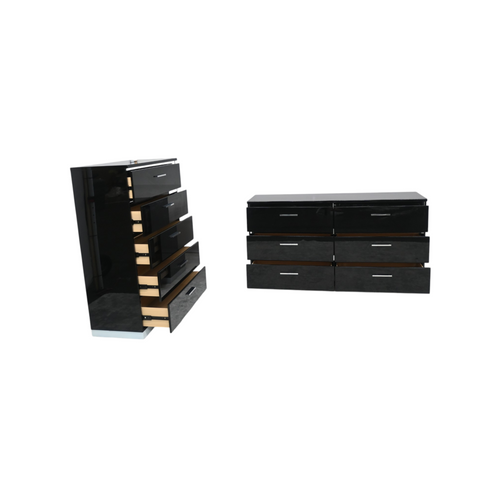 Wade Logan Arosh Wood 6-Drawer Dresser And 5 - Drawer Dresser Set, image 7