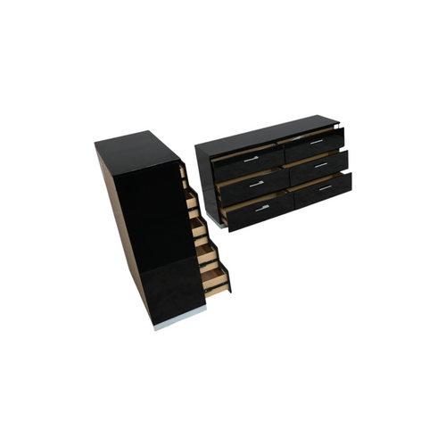 Wade Logan Arosh Wood 6-Drawer Dresser And 5 - Drawer Dresser Set, image 8