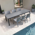 Latitude Run Extra Large Metal Aluminum Expandable Outdoor Dining Tables For 8-10 Person