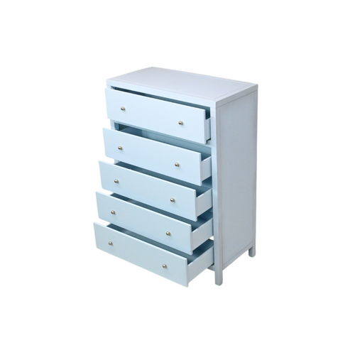 Joss & Main Celine 5-Drawer Dresser, Light Blue, image 7