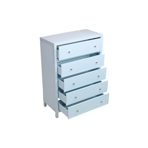 Joss & Main Celine 5-Drawer Dresser, Light Blue, image 9