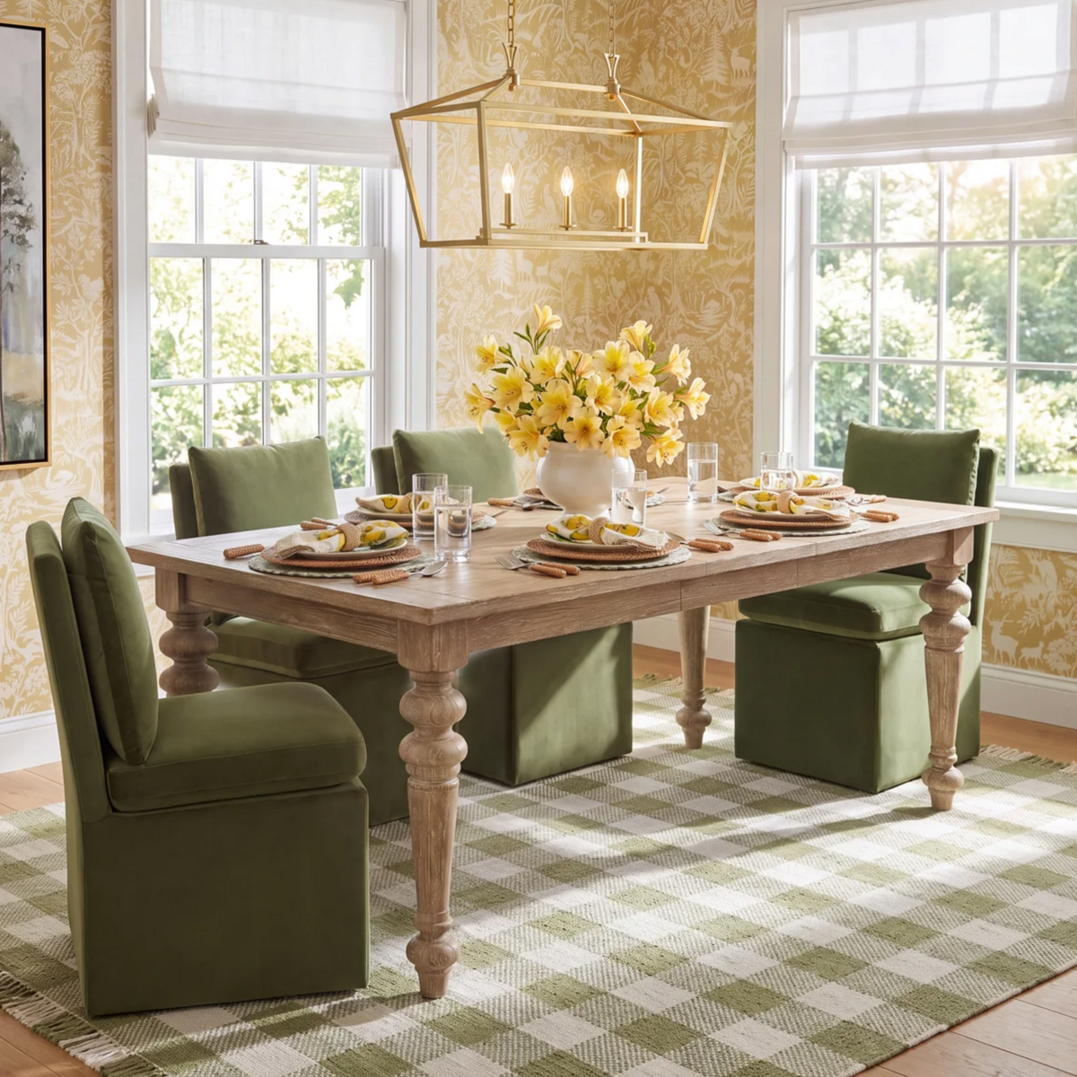 Birch Lane Crain Norene Extendable Solid Wood Dining Table
