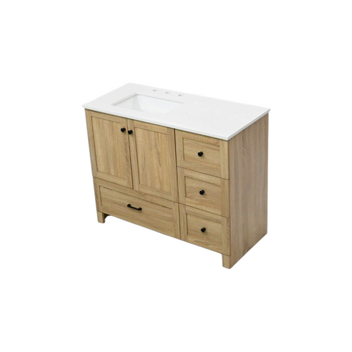 Lark Manor Soma Mango Wood Single Bathroom Vanity, image 3