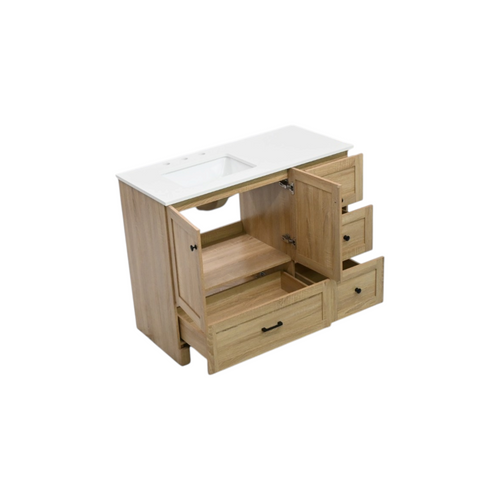 Lark Manor Soma Mango Wood Single Bathroom Vanity, image 9