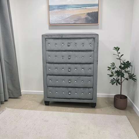 Rosdorf Park Rausch Tufted Velvet Upholstered Chest