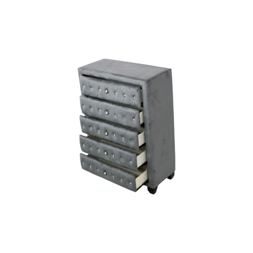 Rosdorf Park Rausch Tufted Velvet Upholstered Chest, image 6
