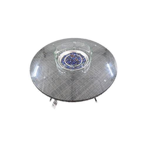Highland Dunes Areefa Round Wicker Propane Fire Pit Table, image 10