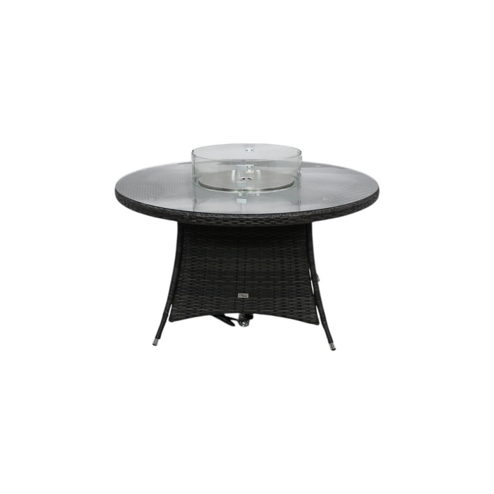 Highland Dunes Areefa Round Wicker Propane Fire Pit Table, image 2