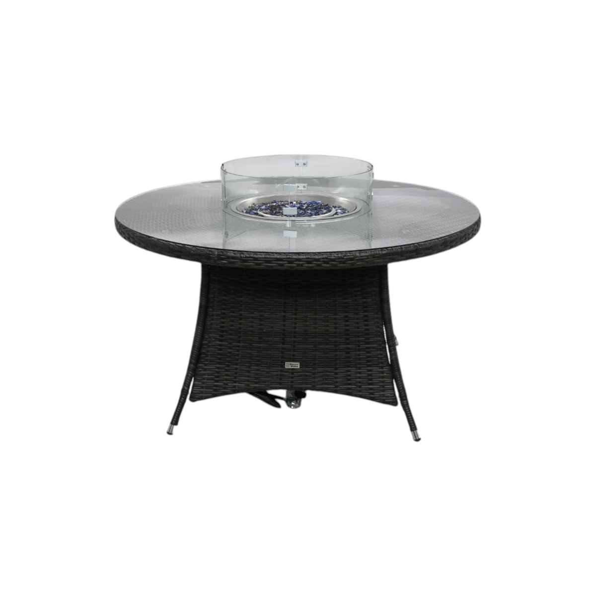 Highland Dunes Areefa Round Wicker Propane Fire Pit Table