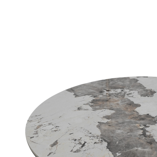 Latitude Run Iris Sintered Stone Solid Wood Pedestal Oval Dining Table Seat 6-8, image 6