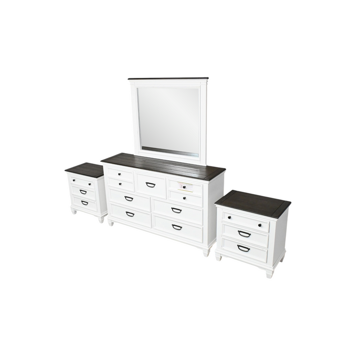 Laurel Foundry Modern Farmhouse Semaj 7 - Drawer Dresser with Flat Mirror and 2pc Nightstand Set, image 3