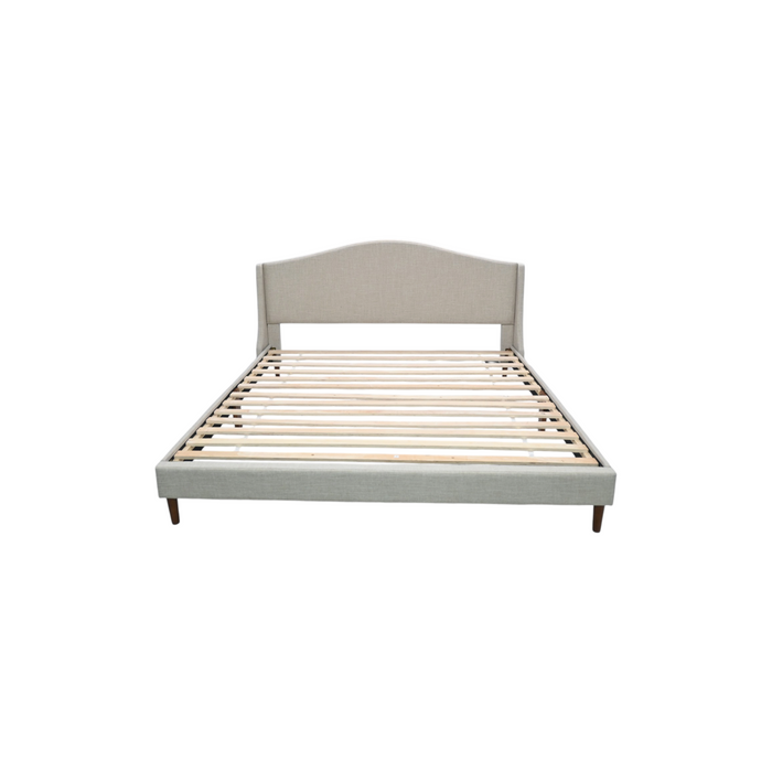 Martha Stewart Amelia Upholstered Platform King Bed With Curved Headboard, image 2